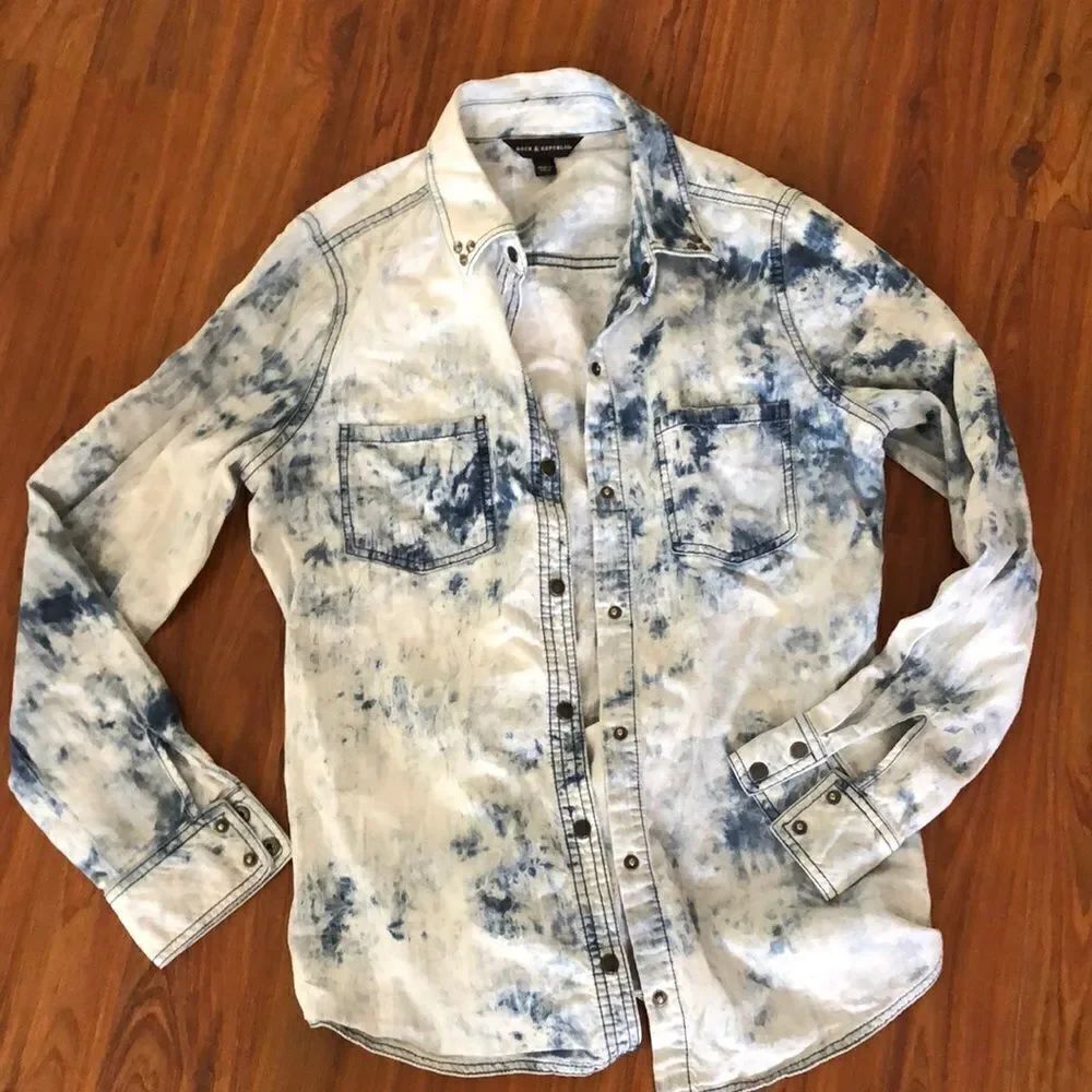Rock & Republic tye dye studded top size L